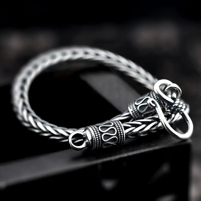 Handmade "Rope Chain" Sterling Silver Ornamental Bracelet