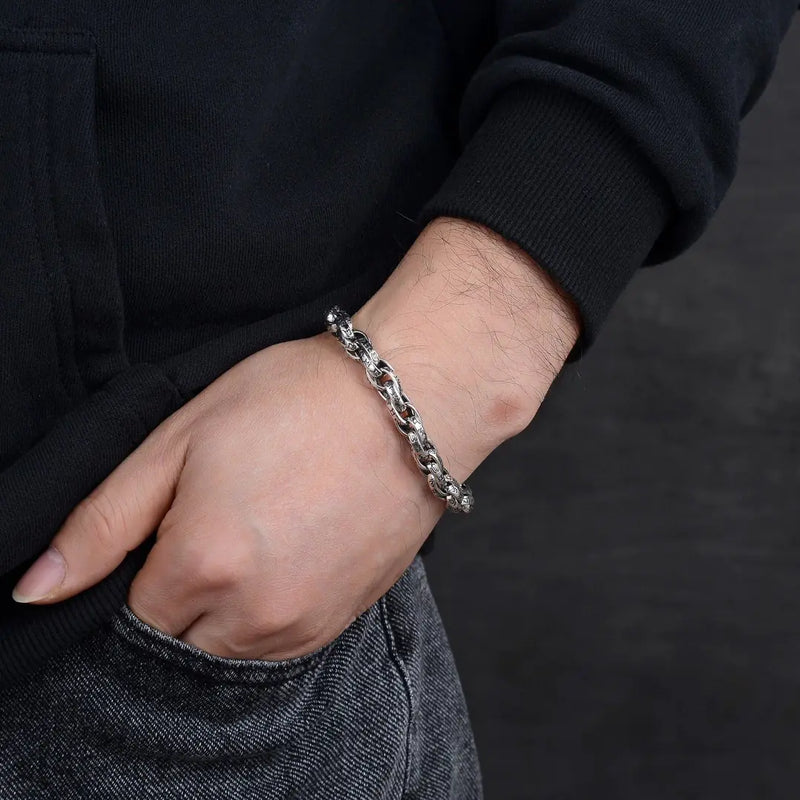 "MANTRA" Sterling Silver Bracelet